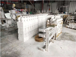 Guangxi White Marble Balustrade Balcony Railing