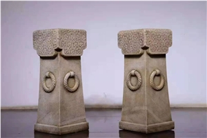 Landscape Decorate Stone Small Columns Pillars