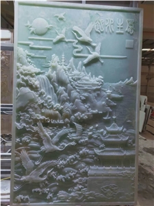 Living Room Wall Decoration Jade Onyx Carving