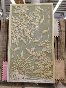 Living Room Wall Decoration Jade Onyx Carving
