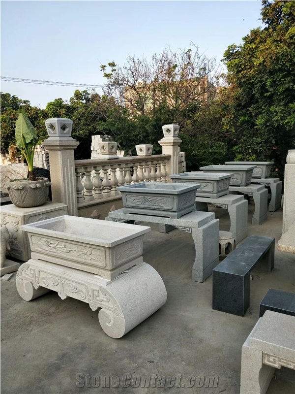 Natural Stone Street Landscaping Flower Planter