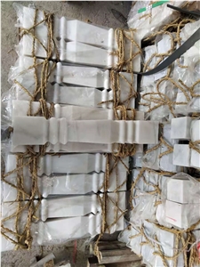 Natural White Marble Villa Balustrade Roman Column