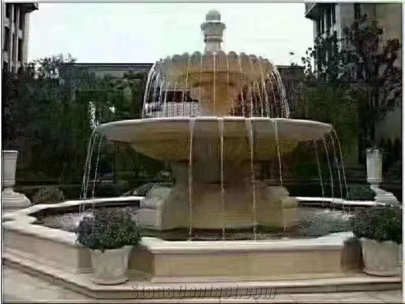 Stone Carving European Fountain Water Balls