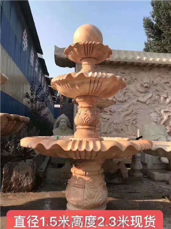 Stone Carving European Fountain Water Balls