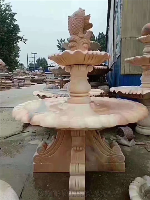 Stone Carving European Fountain Water Balls