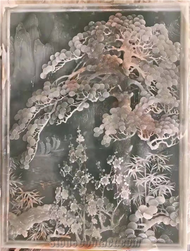Top Pure White Onyx Wall Relief Sculpture Cladding