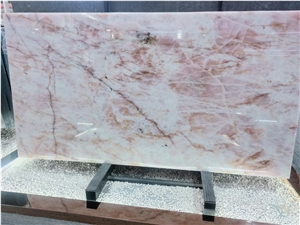 Pink Quartzite Rose Crystal Light Penetration