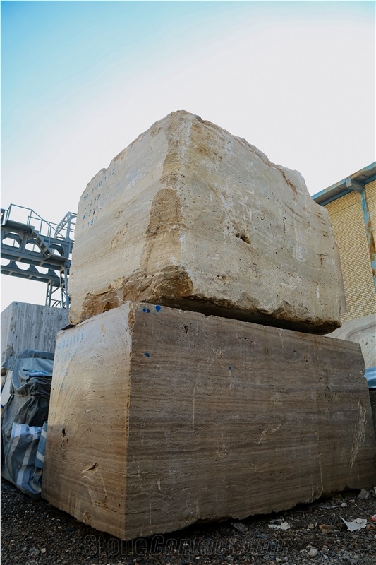 Cream Travertine Block