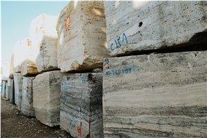 Silver Travertine Block