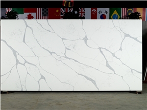 Artificial Marble Calacatta White Quartz Stone