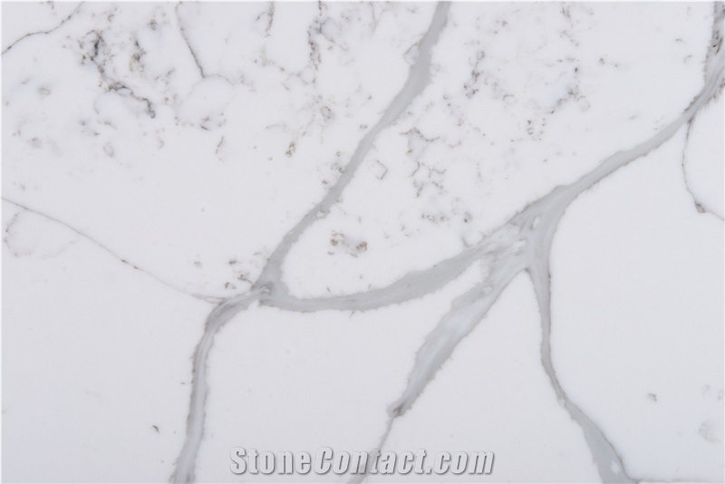 Artificial Marble Calacatta White Quartz Stone