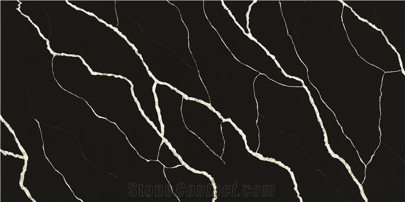 Artificial Quartz Slab Nero Margiua for Countertop