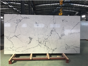 Calacatta White Quartz Stone for Countertops