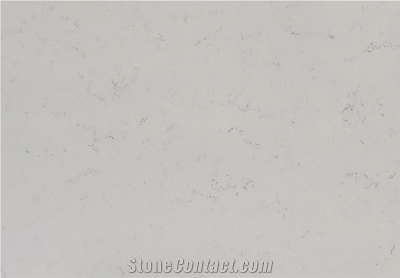 Carrara White Quartz Slab Engineered Stone