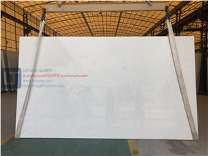 Jumbo Size Artificial Carrara Quartz Stone Slab