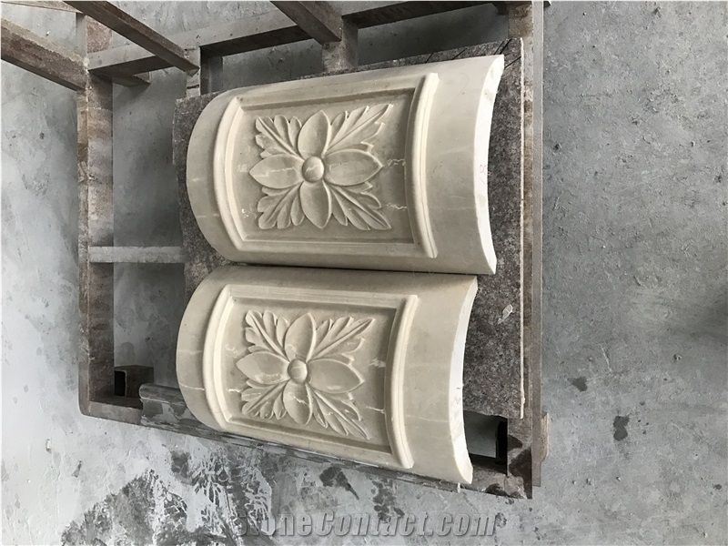 Beige Marble Stone Relief Sculpture