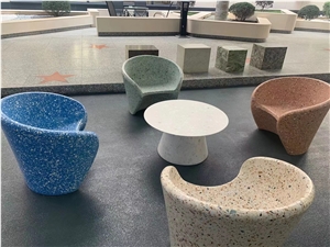 Blue Terrazzo Stone for Bath Tub