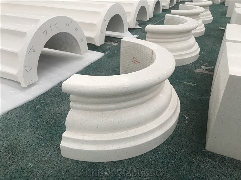Finike White Limestone Column Pillars for Project