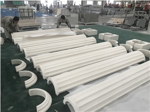 Finike White Limestone Column Pillars for Project