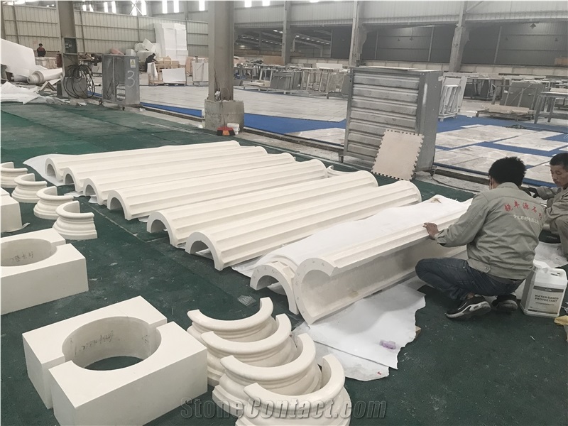 Finike White Limestone Column Pillars for Project
