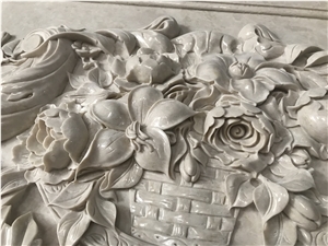 Ottoman Beige Marble Relief Sculpture for Wall