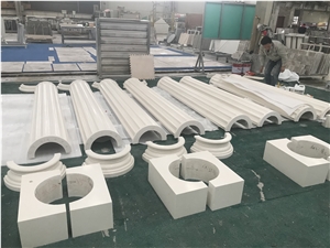 Sandy White Limestone Column Pillars for Project Sandy White Limestone Column Pillars for Project