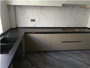 Super Thin 6mm Black Laurent Artificial Stone Countertop