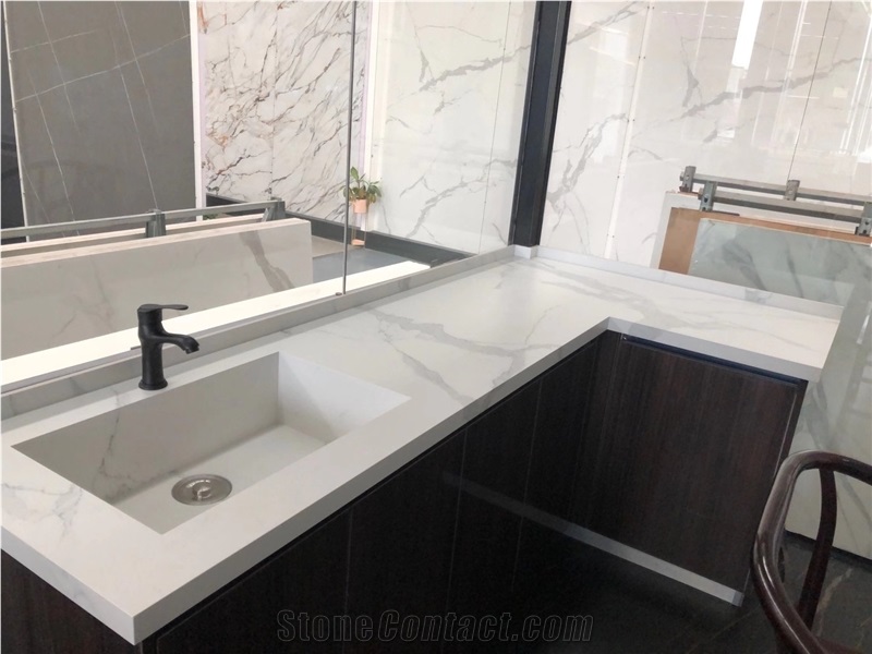 Super Thin 6mm Black Laurent Artificial Stone Countertop