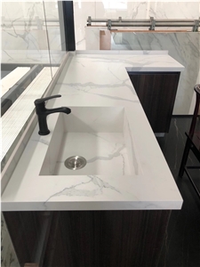 Super Thin 6mm Black Laurent Artificial Stone Countertop