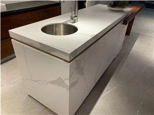 Super Thin 6mm Black Laurent Artificial Stone Countertop