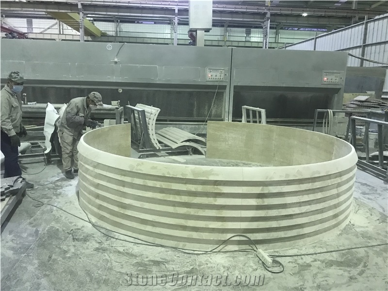 Super White Travertine Reception Countertop