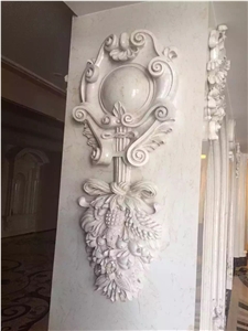 White Onyx Stone Relief Sculpture