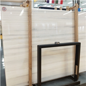 Athens White Wooden Vein Onyx Slab Stone