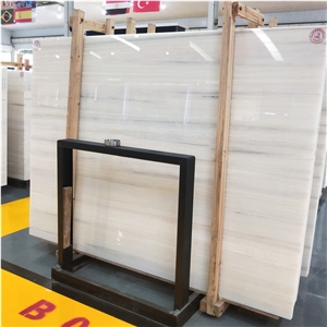 Athens White Wooden Vein Onyx Slab Stone