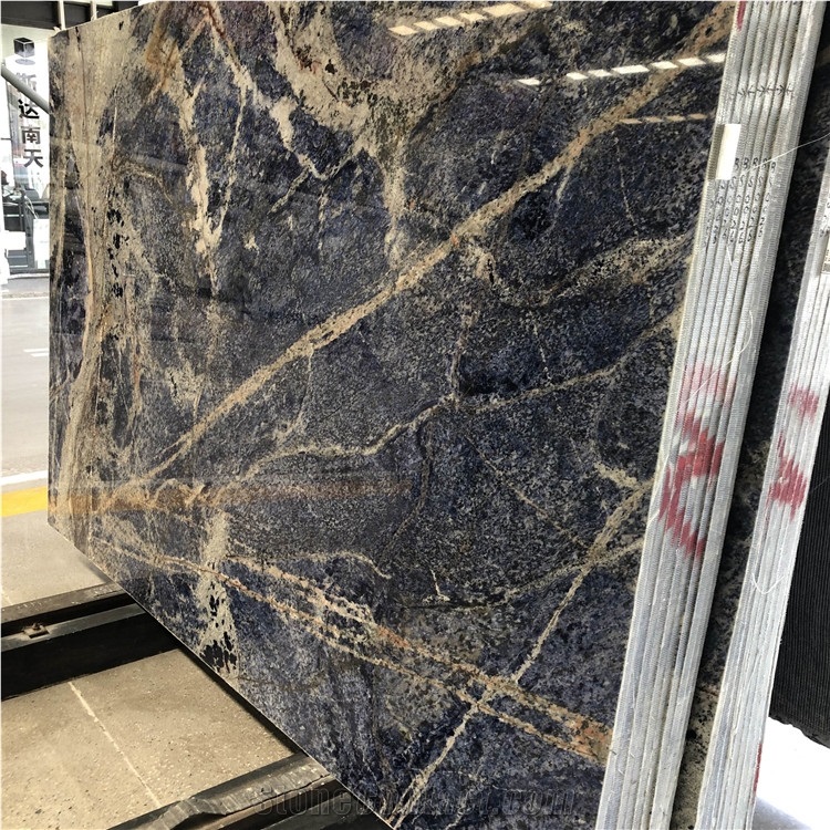 Luxury Beautiful Blue Granite Slabs For Background Wall