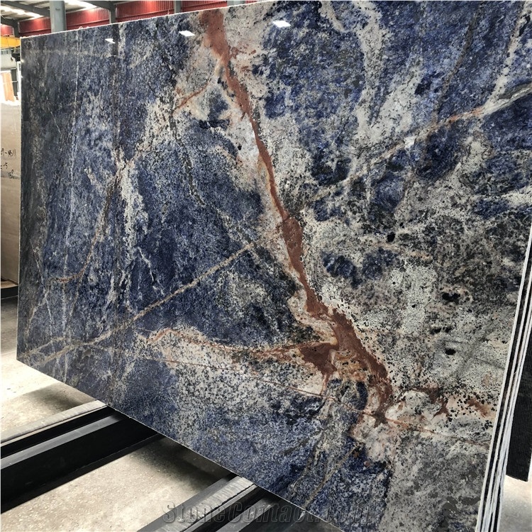 Luxury Beautiful Blue Granite Slabs For Background Wall