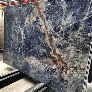 Luxury Beautiful Blue Granite Slabs For Background Wall