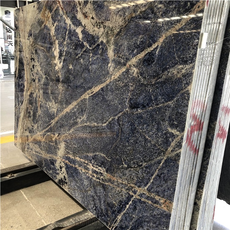 Luxury Beautiful Blue Granite Slabs For Background Wall
