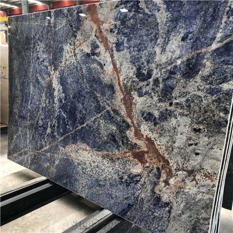 Luxury Beautiful Blue Granite Slabs For Background Wall