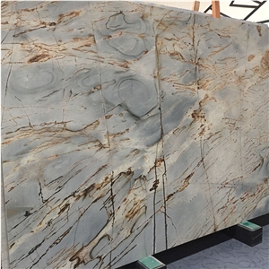 Blue Roma Quartzite With Gold Veins For Wall