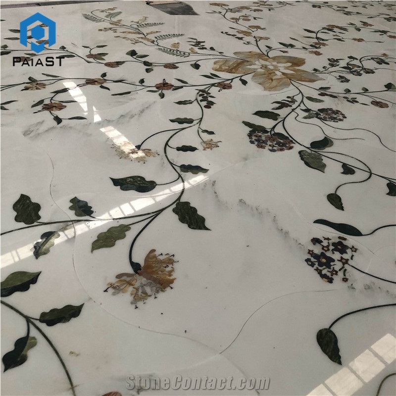 Beautiful Marble Flower Water Jet Pattern