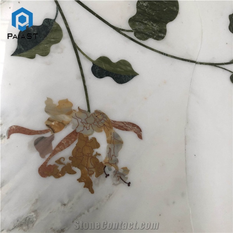 Beautiful Marble Flower Water Jet Pattern