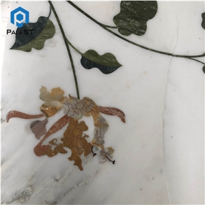 Beautiful Marble Flower Water Jet Pattern