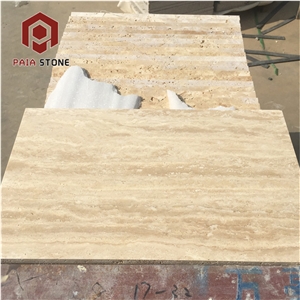 Beige Travertine Tile For Project Exterior Wall