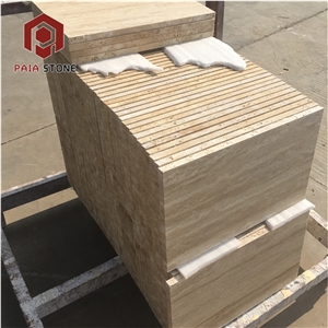 Beige Travertine Tile For Project Exterior Wall