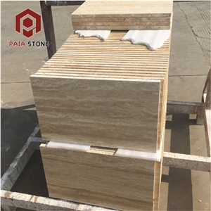 Beige Travertine Tile For Project Exterior Wall