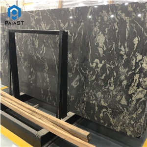 Black Golden Veins Granite Slab