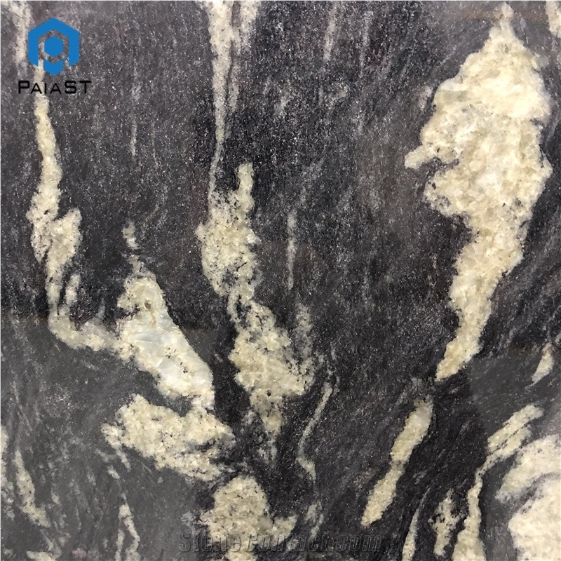 Black Golden Veins Granite Slab