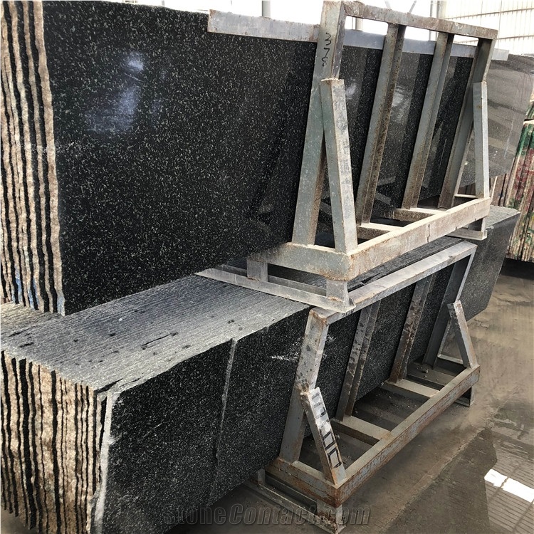 Black Granite Slab Tiles Cut To Size For Kitchen