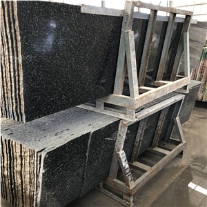 Black Granite Slab Tiles Cut To Size For Kitchen